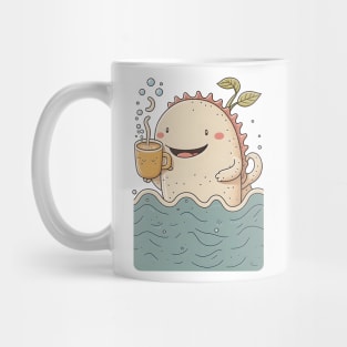 Cute Axolotl & Coffee Kawaii Anime Axolotls & Coffee Lover Mug